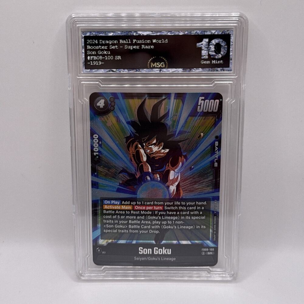 Son Goku FB08-100 SR - Dragon Ball Fusion World Saiyan’s Pride Graded 10 Gem